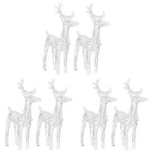 vidaXL Christmas Reindeers Xmas Decoration Light Display with LEDs Acrylic-27