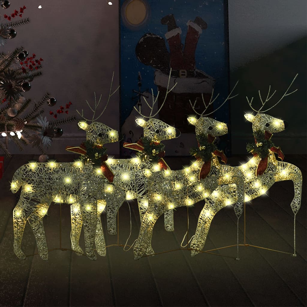 vidaXL Christmas Reindeers Decoration Christmas Lighting Display with LEDs-5