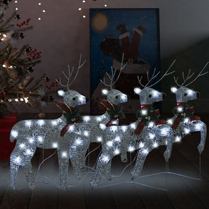 vidaXL Christmas Reindeers Decoration Christmas Lighting Display with LEDs-1