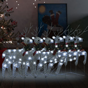 vidaXL Christmas Reindeers Decoration Christmas Lighting Display with LEDs-17