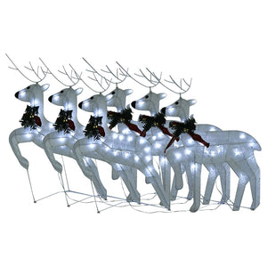 vidaXL Christmas Reindeers Decoration Christmas Lighting Display with LEDs-12