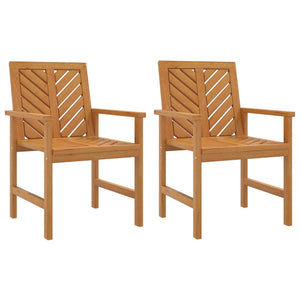 vidaXL Patio Chair Outdoor Patio Furniture Dining Chair Solid Wood Acacia-0