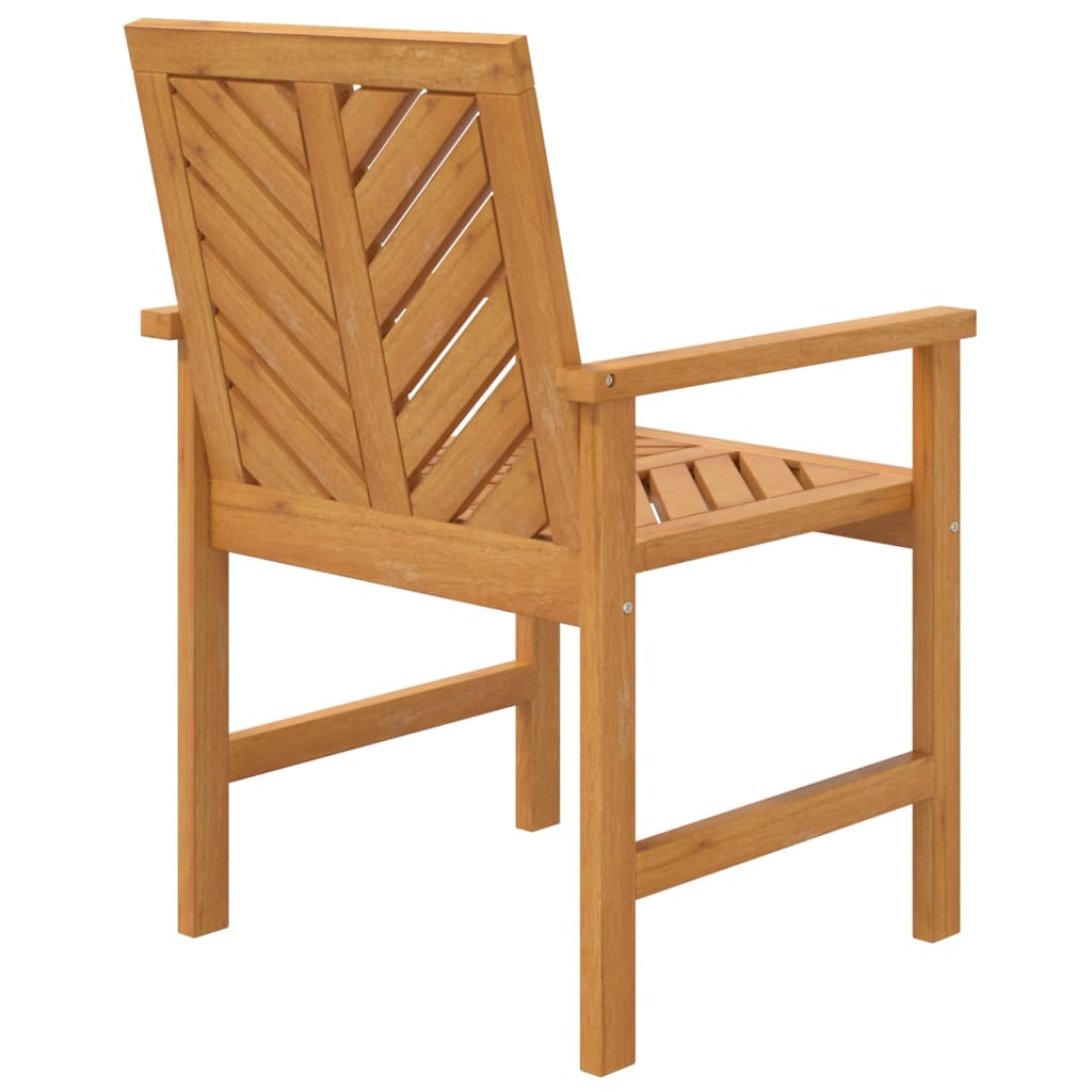 vidaXL Patio Chair Outdoor Patio Furniture Dining Chair Solid Wood Acacia-20