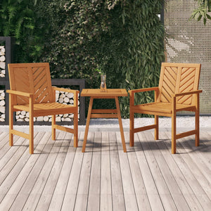 vidaXL Patio Chair Outdoor Patio Furniture Dining Chair Solid Wood Acacia-6