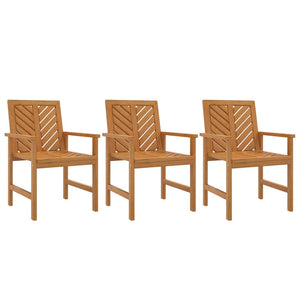 vidaXL Patio Chair Outdoor Patio Furniture Dining Chair Solid Wood Acacia-24