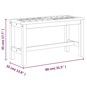 vidaXL Outdoor Bench Patio Furniture Dining Bench for Garden Solid Wood Acacia-30