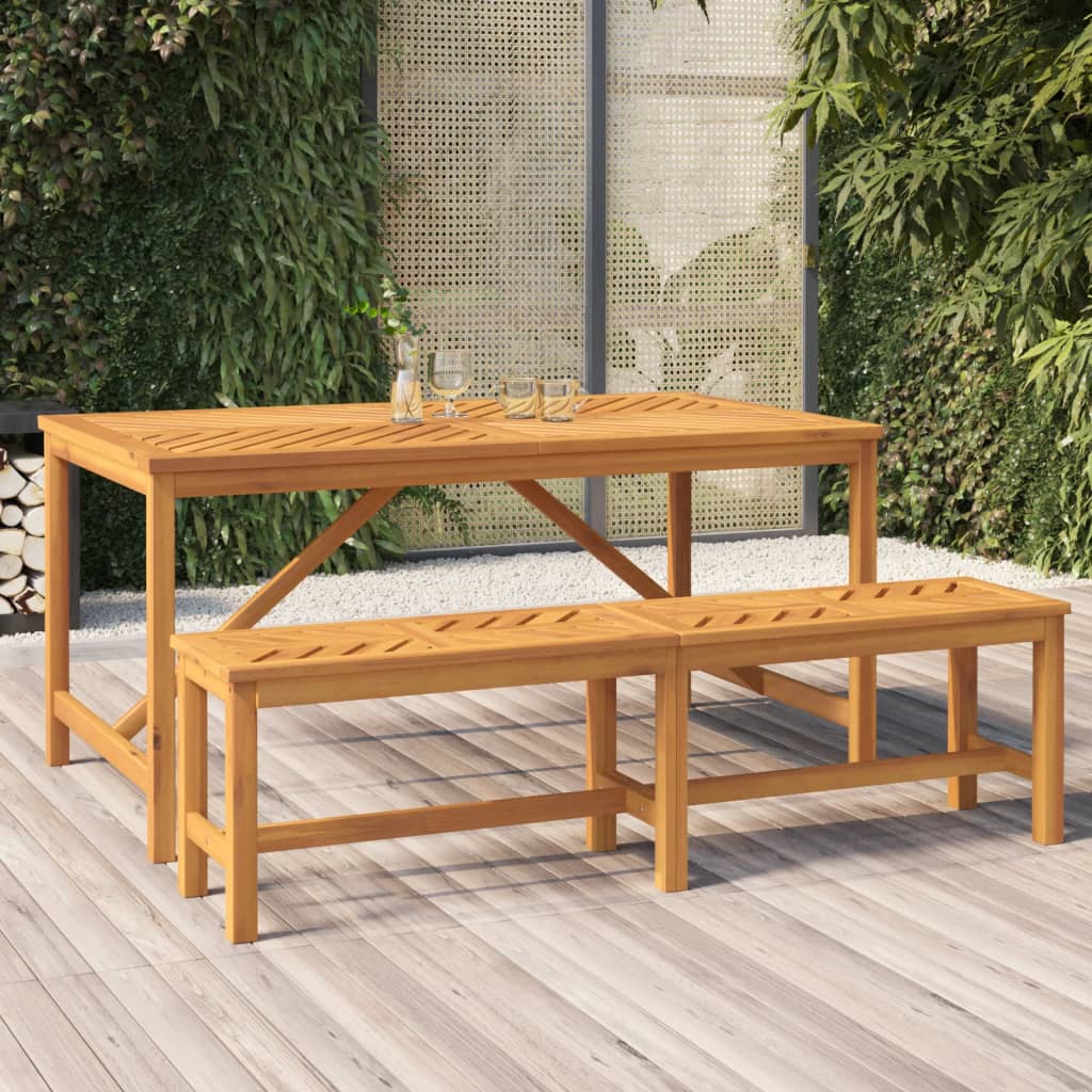 vidaXL Outdoor Bench Patio Furniture Dining Bench for Garden Solid Wood Acacia-22