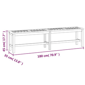 vidaXL Outdoor Bench Patio Furniture Dining Bench for Garden Solid Wood Acacia-21