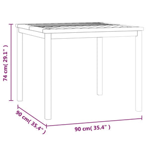 vidaXL Patio Table Outdoor Patio Furniture Dining Table Solid Wood Acacia-0