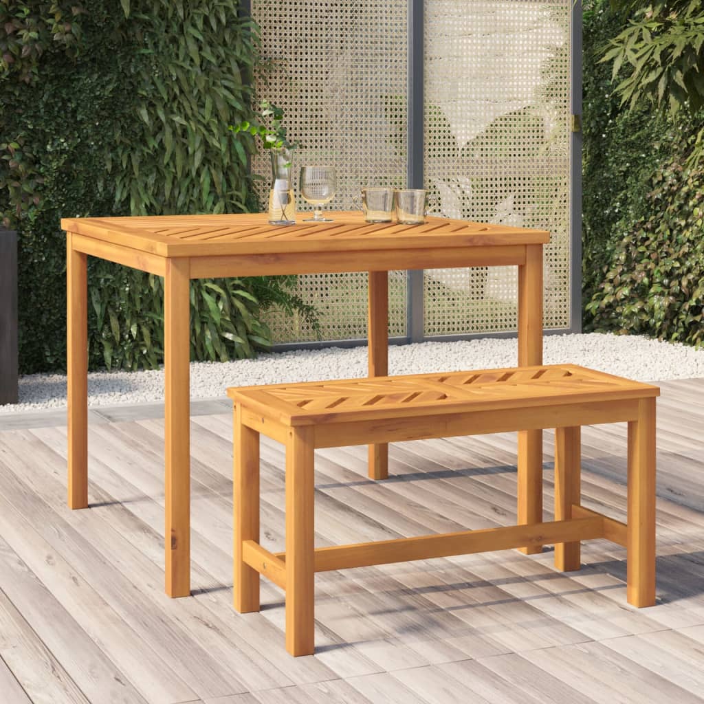 vidaXL Patio Table Outdoor Patio Furniture Dining Table Solid Wood Acacia-13