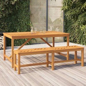 vidaXL Patio Table Outdoor Patio Furniture Dining Table Solid Wood Acacia-3