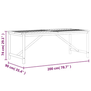 vidaXL Patio Table Outdoor Patio Furniture Dining Table Solid Wood Acacia-23