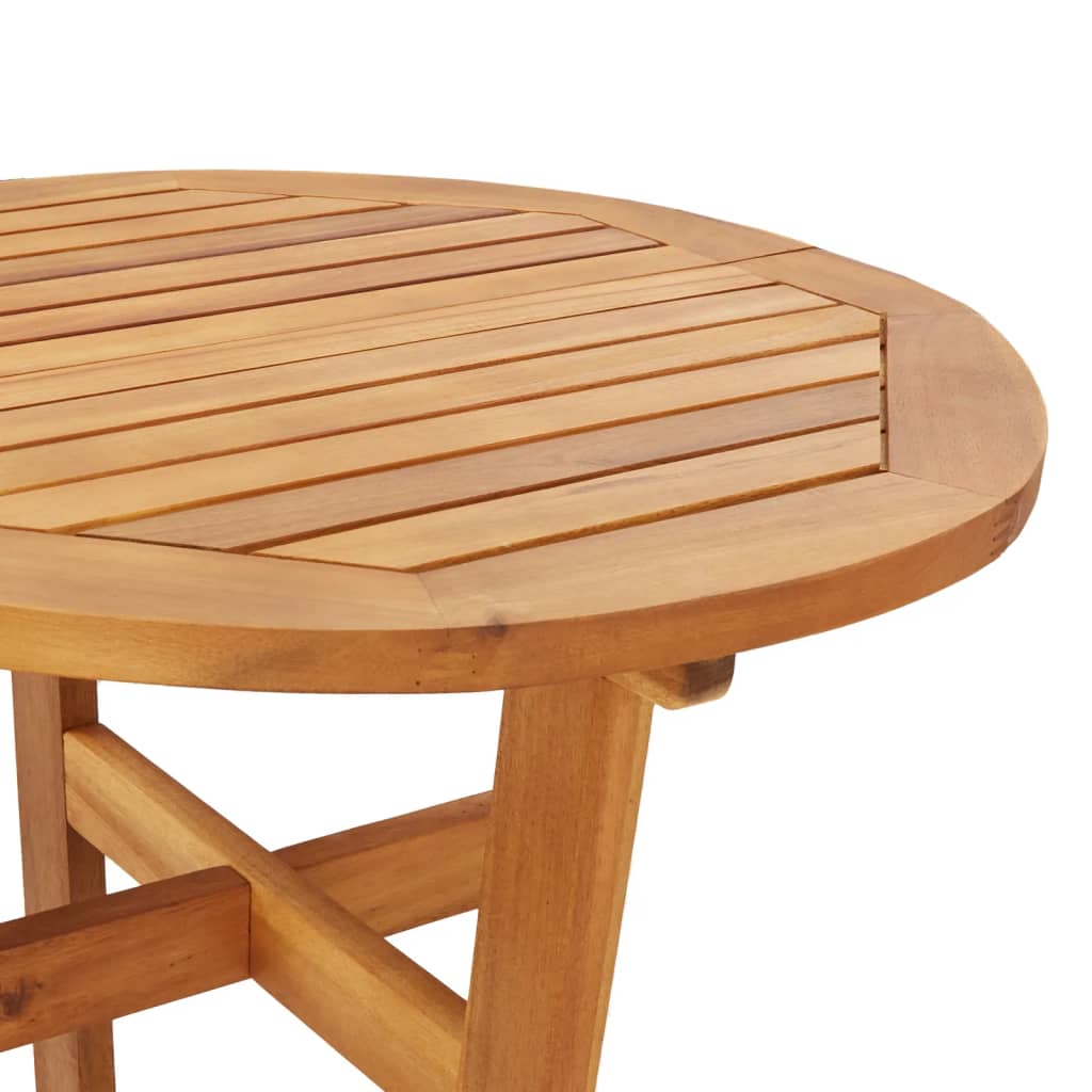 vidaXL Patio Bar Table Ø23.6"x41.3" Solid Wood Acacia-3