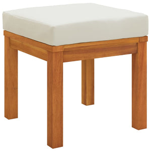 vidaXL Patio Stools with Cushions 2 pcs 15.7"x15.7"x16.5" Solid Wood Acacia-1