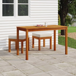 vidaXL Patio Dining Set 3 Piece Outdoor Table and Chair Solid Wood Acacia-6