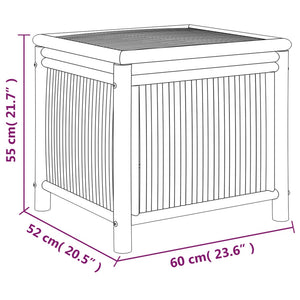 vidaXL Outdoor Storage Box Patio Furniture Garden Storage Chest Seat Bamboo-9