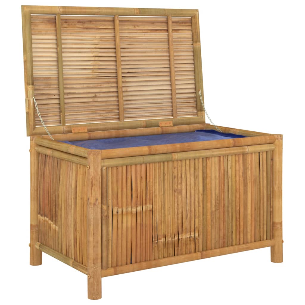 vidaXL Outdoor Storage Box Patio Furniture Garden Storage Chest Seat Bamboo-16