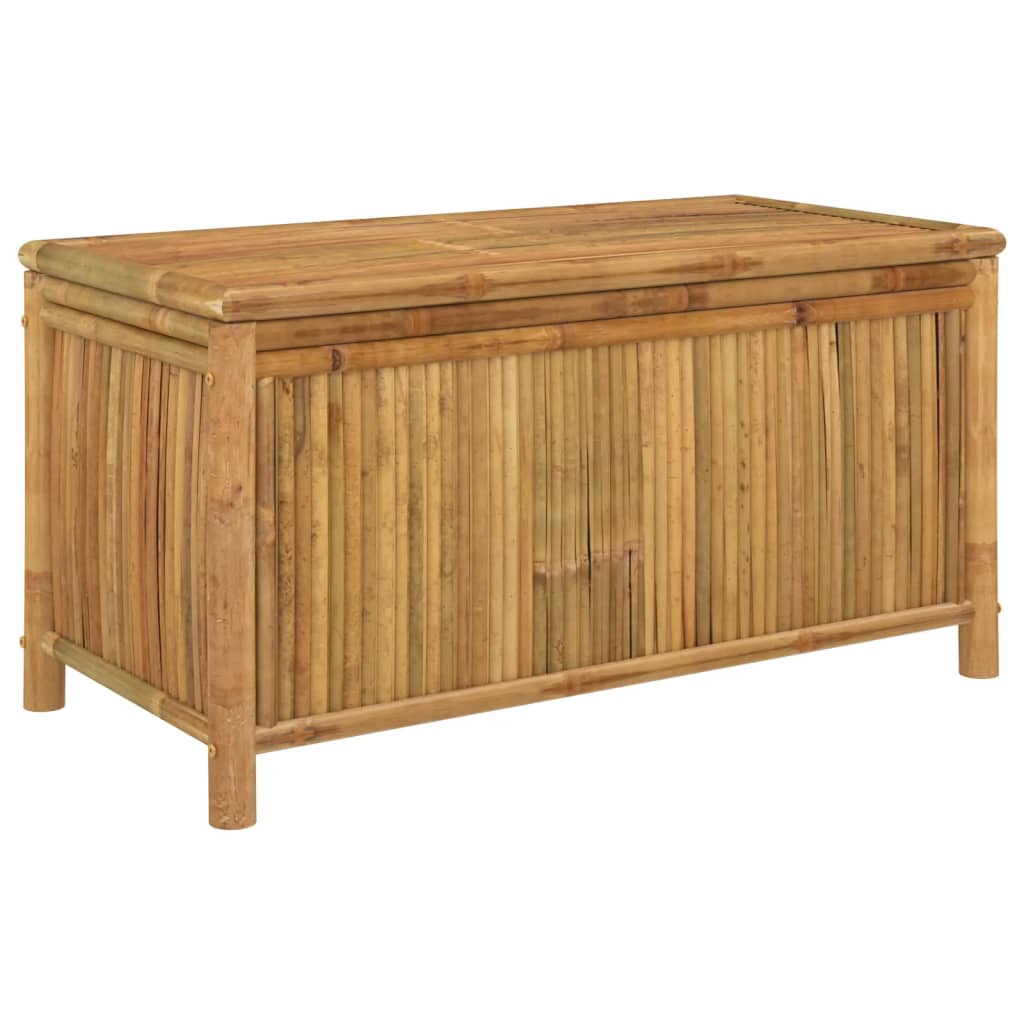 vidaXL Outdoor Storage Box Patio Furniture Garden Storage Chest Seat Bamboo-27