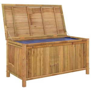 vidaXL Outdoor Storage Box Patio Furniture Garden Storage Chest Seat Bamboo-14