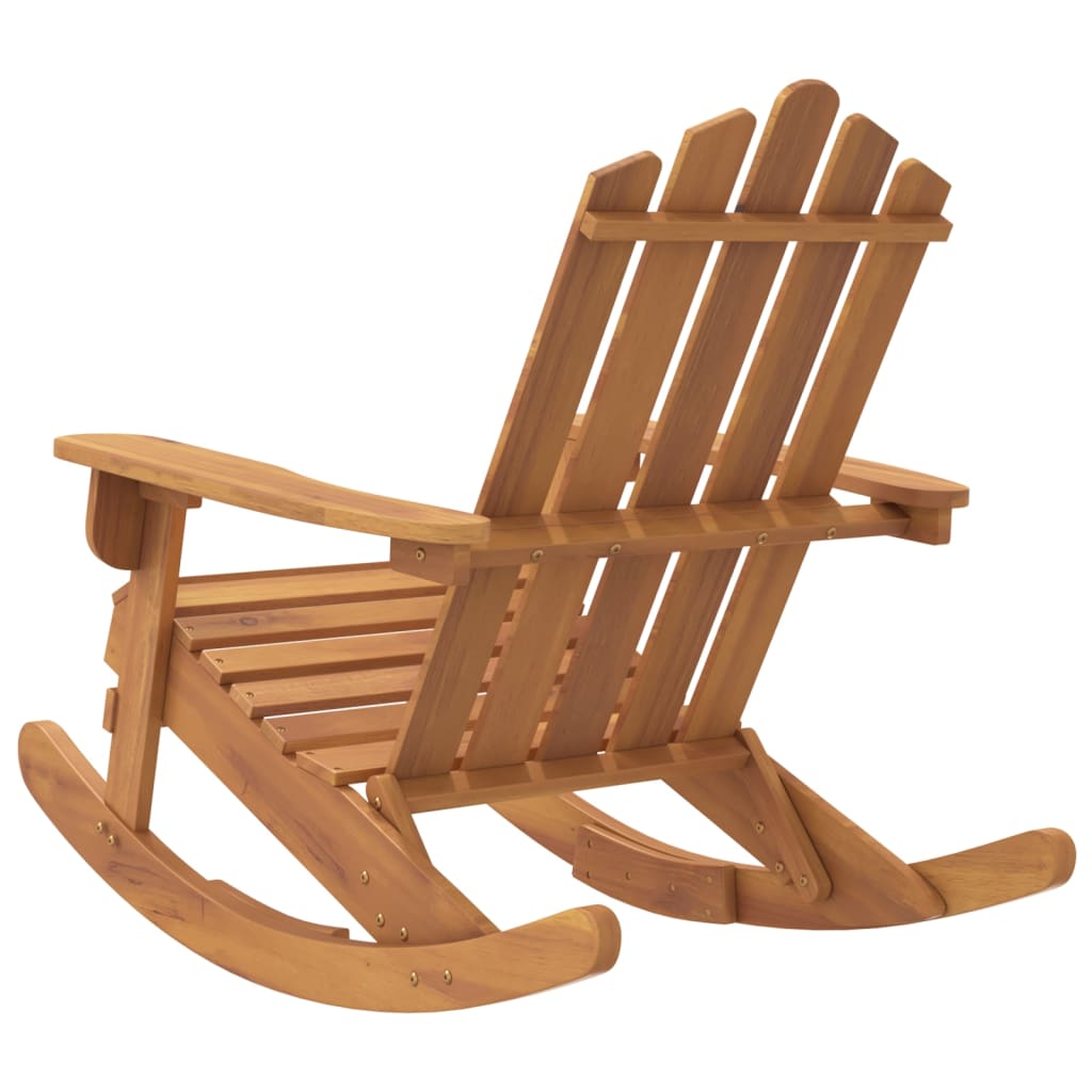 vidaXL Adirondack Rocking Chair Porch Rocker with High Back Solid Wood Acacia-21