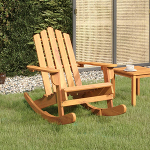 vidaXL Adirondack Rocking Chair Porch Rocker with High Back Solid Wood Acacia-4