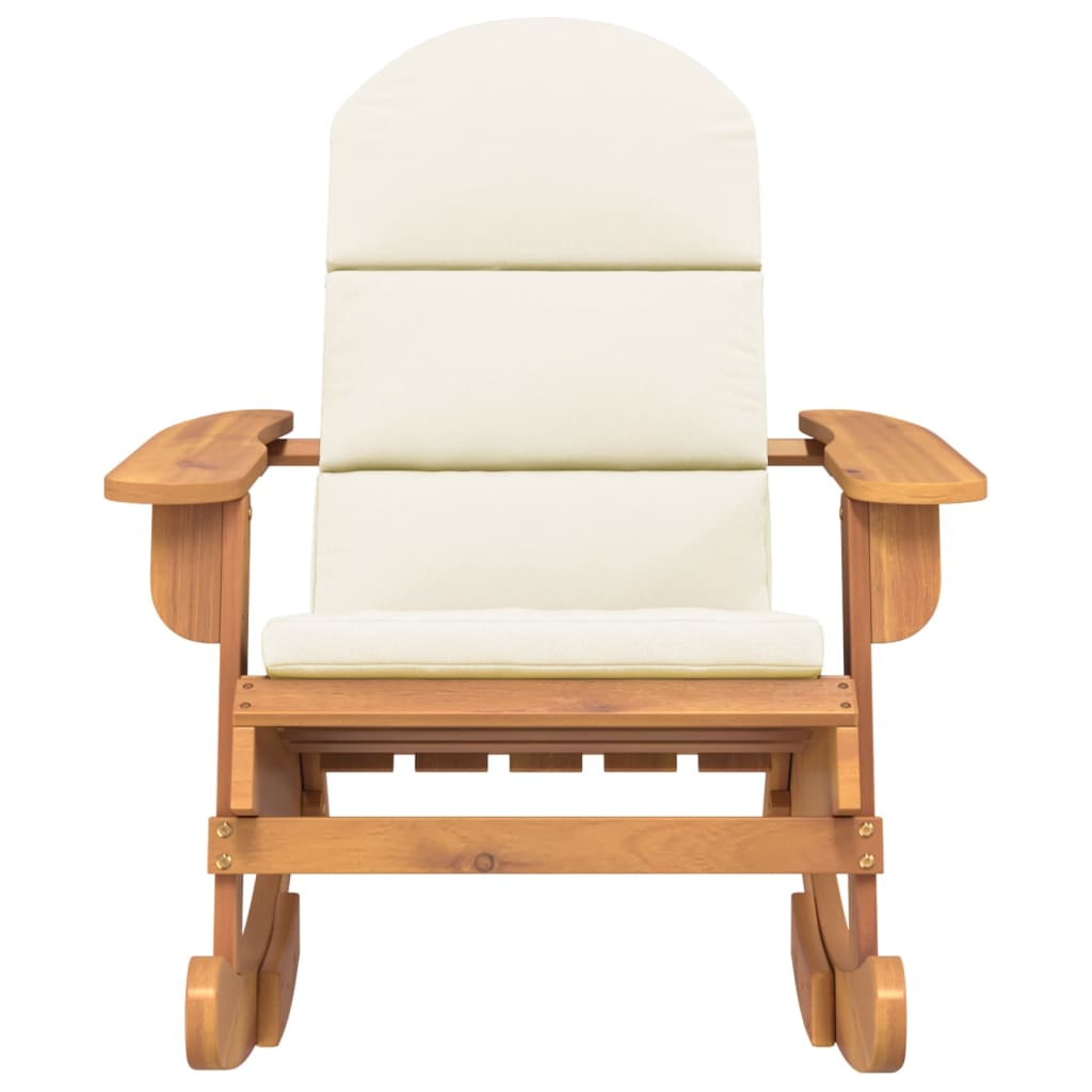 vidaXL Adirondack Rocking Chair Porch Rocker with High Back Solid Wood Acacia-8