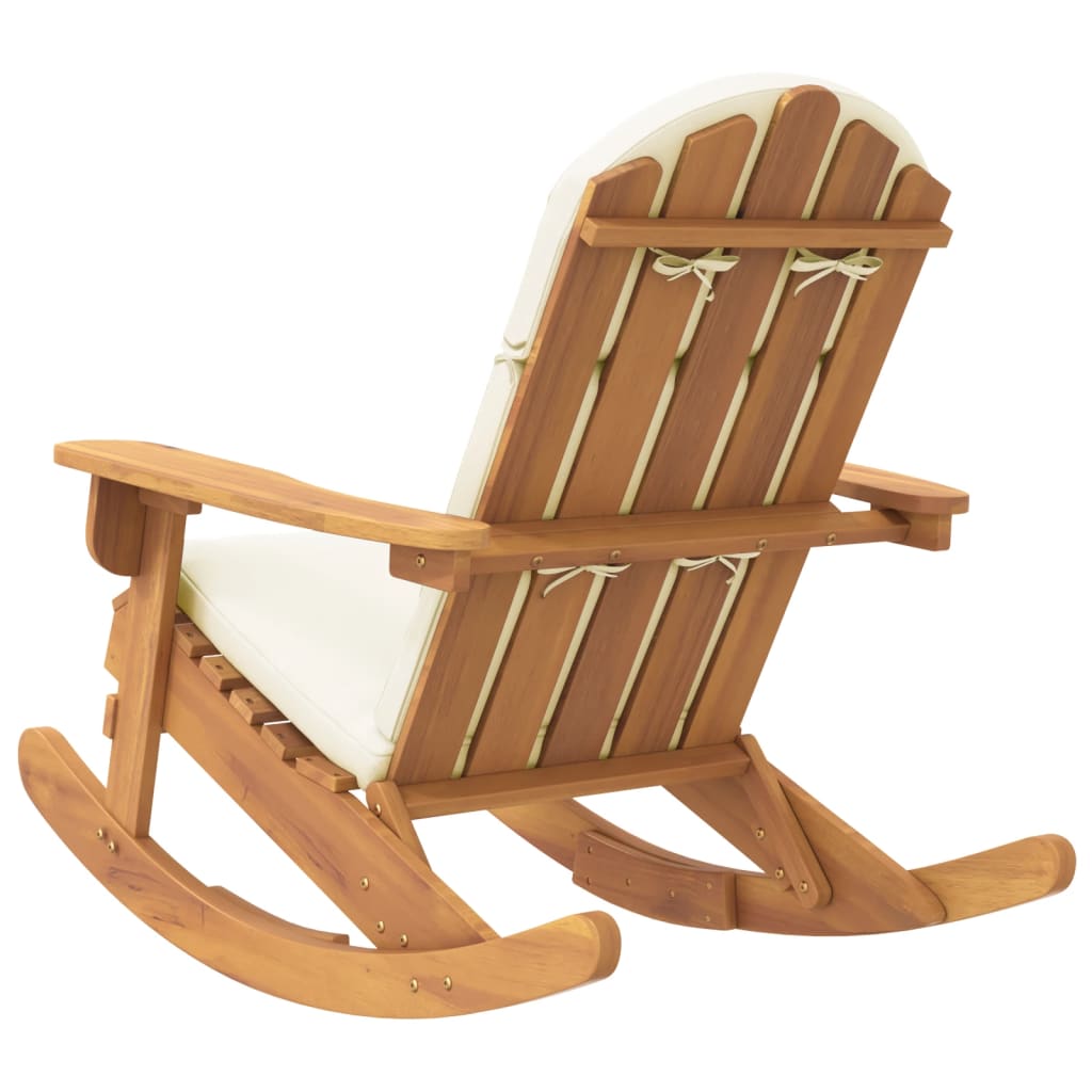 vidaXL Adirondack Rocking Chair Porch Rocker with High Back Solid Wood Acacia-12