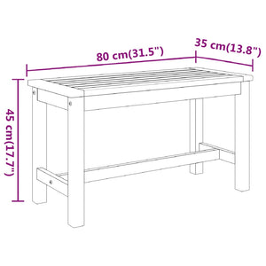 vidaXL Garden Bench Wooden Patio Park Bench Outdoor Seating Solid Wood Acacia-32