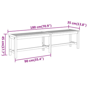 vidaXL Garden Bench Wooden Patio Park Bench Outdoor Seating Solid Wood Acacia-13