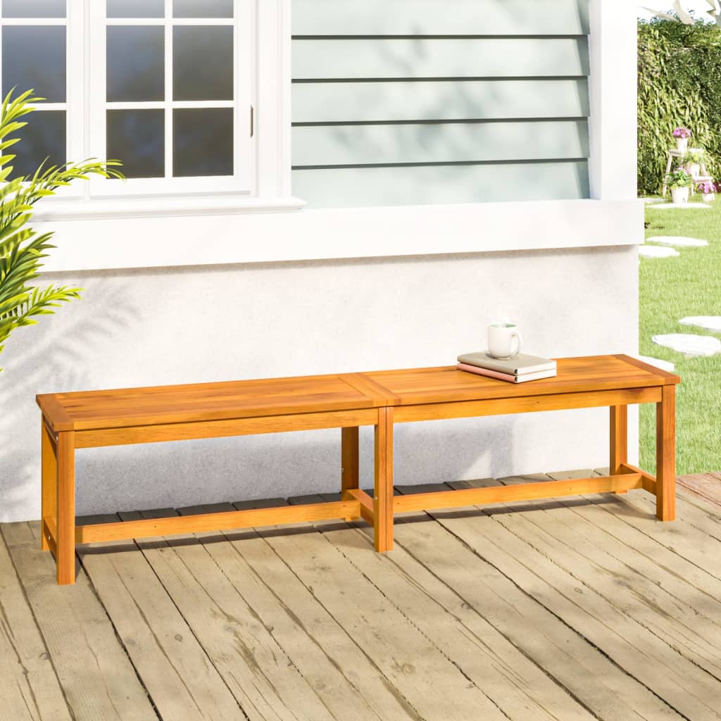 vidaXL Garden Bench Wooden Patio Park Bench Outdoor Seating Solid Wood Acacia-10