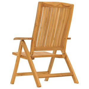 vidaXL Outdoor Recliner Chairs Camping Chair with Armrest Solid Wood Teak-23