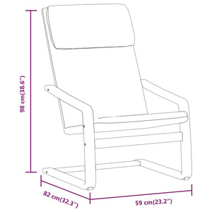 vidaXL Chair Armchair Accent Chair Living Room Furniture with Footstool Fabric-19