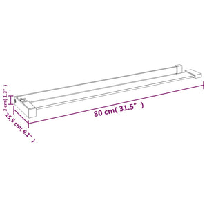 vidaXL Shower Shelf for Walk-in Shower Wall Shelf with Towel Bar Aluminum-21