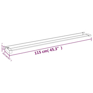 vidaXL Shower Shelf for Walk-in Shower Wall Shelf with Towel Bar Aluminum-36