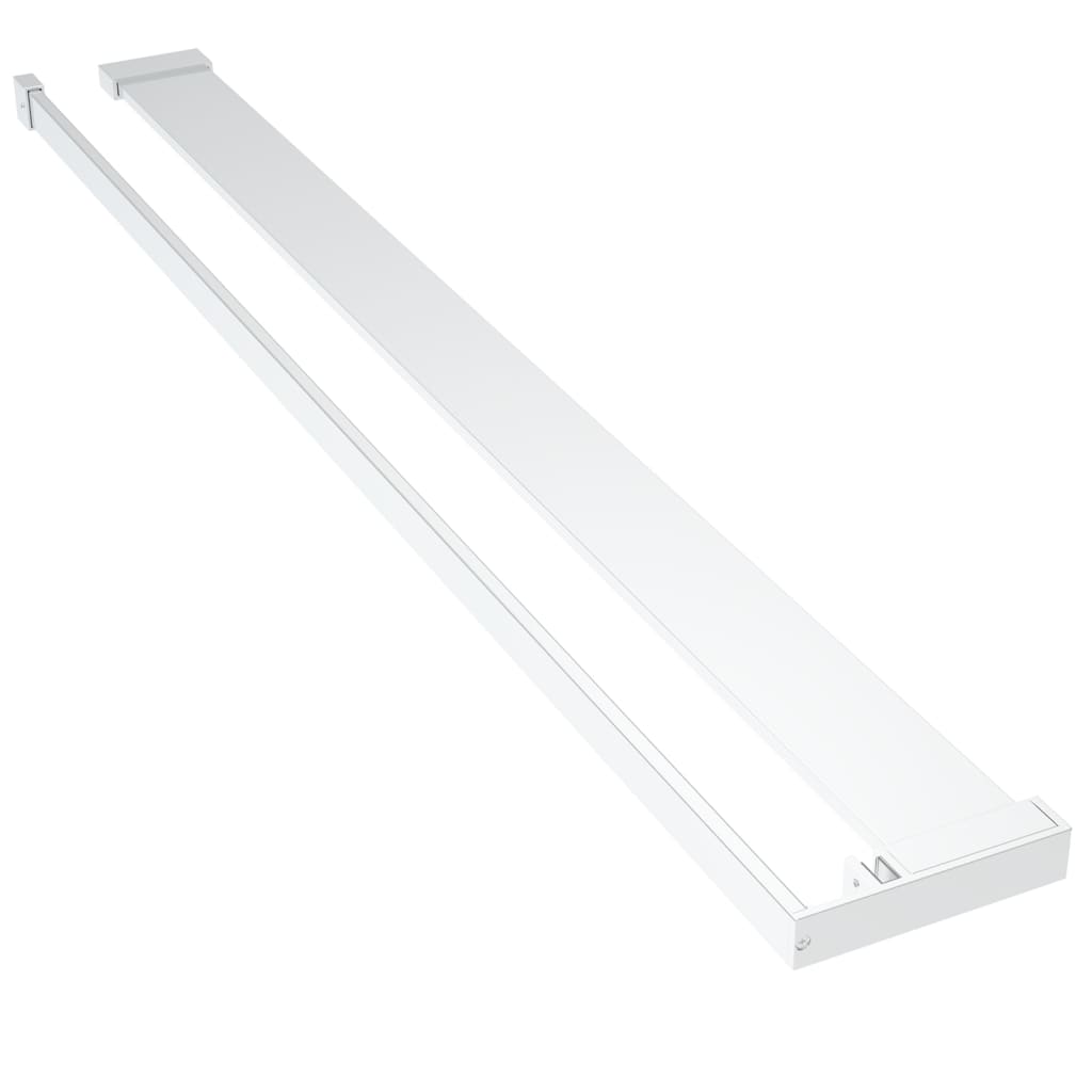 vidaXL Shower Shelf for Walk-in Shower Wall Shelf with Towel Bar Aluminum-8