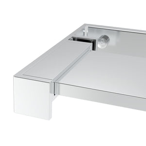 vidaXL Shower Shelf for Walk-in Shower Wall Shelf with Towel Bar Aluminum-33