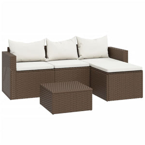 vidaXL Patio Furniture Set Patio Lounge Set Outdoor Furniture Poly Rattan-17