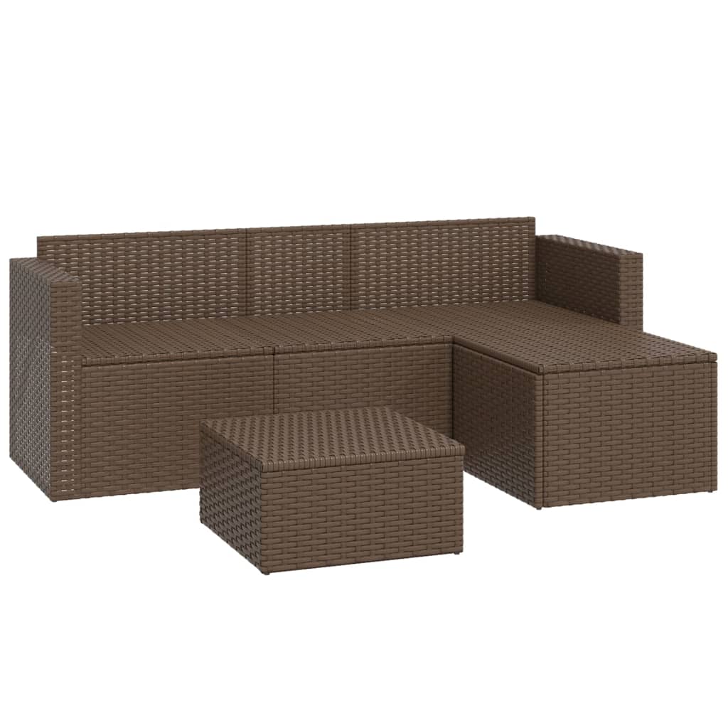 vidaXL Patio Furniture Set Patio Lounge Set Outdoor Furniture Poly Rattan-24