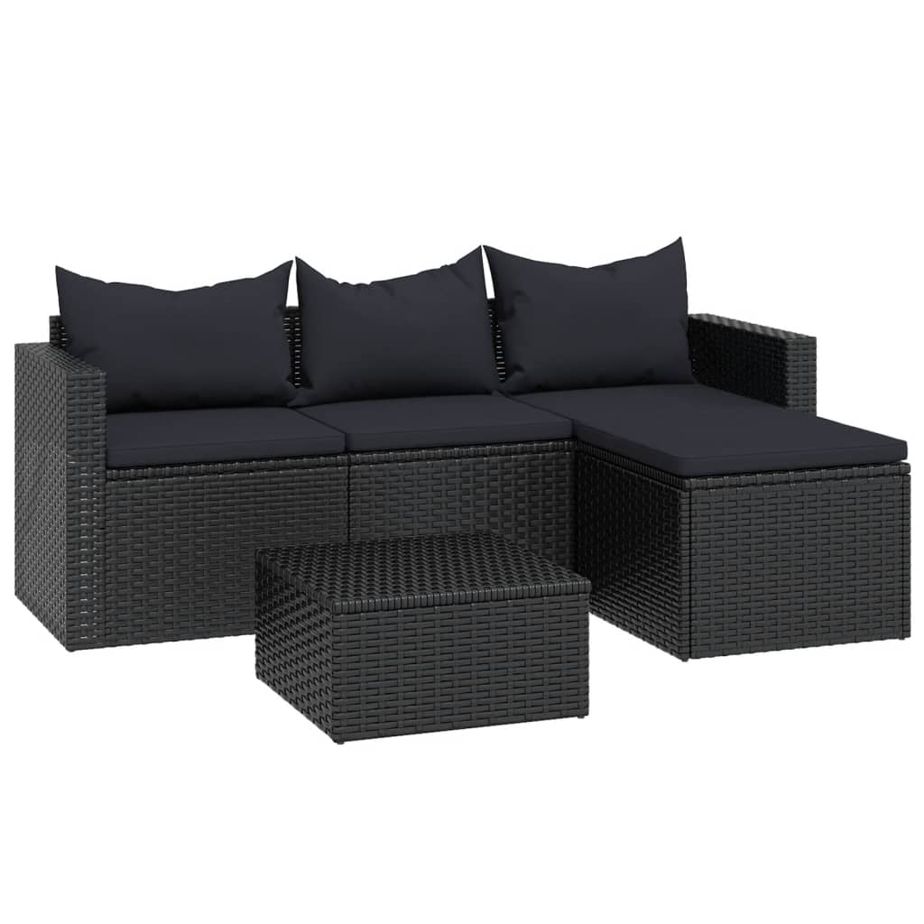 vidaXL Patio Furniture Set Patio Lounge Set Outdoor Furniture Poly Rattan-11