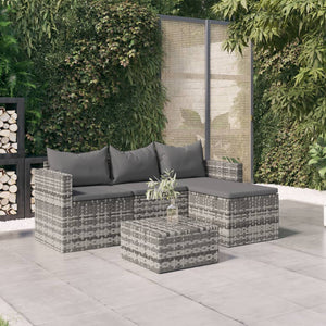 vidaXL Patio Furniture Set Patio Lounge Set Outdoor Furniture Poly Rattan-26