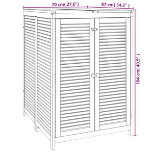 vidaXL Patio Storage Box Outdoor Lockable Storage Tool Chest Solid Wood Acacia-13