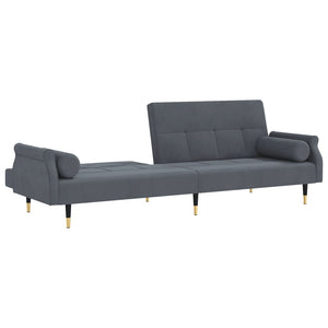 vidaXL Sofa Bed Loveseat Convertible Sofa Bed with Cushions for Studio Velvet-29