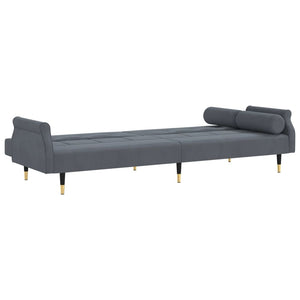 vidaXL Sofa Bed Loveseat Convertible Sofa Bed with Cushions for Studio Velvet-12