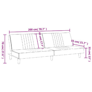 vidaXL 2-Seater Sofa Bed Fabric Recliner Loveseat Folding Daybed Multi Colors-34