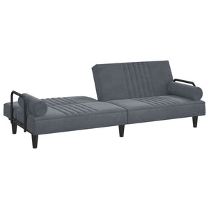 vidaXL Sofa Bed with Armrests Couch Recliner Loveseat Folding Daybed Velvet-37