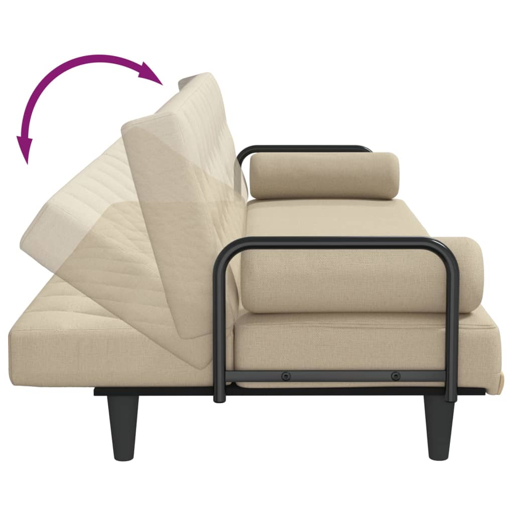 vidaXL Sofa Bed with Armrests Sleeper Sofa Loveseat Recliner Chair Fabric-54