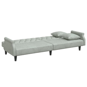 vidaXL Sleeper Sofa with Armrests Velvet Couch Sofa Bed Recliner Loveseat-6