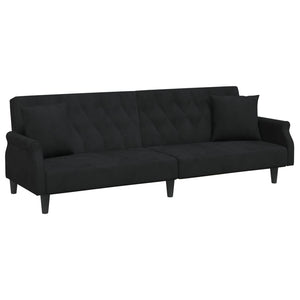 vidaXL Sleeper Sofa with Armrests Velvet Couch Sofa Bed Recliner Loveseat-58