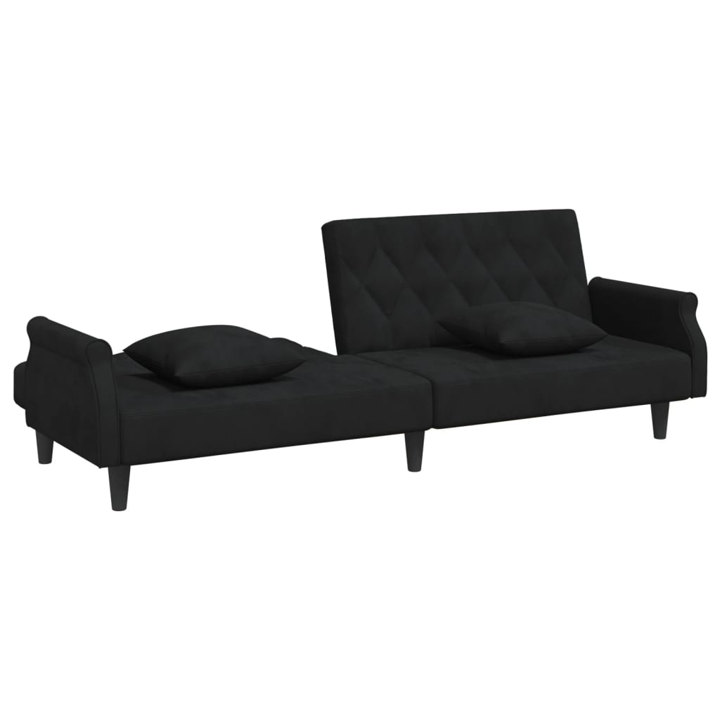 vidaXL Sleeper Sofa with Armrests Velvet Couch Sofa Bed Recliner Loveseat-10