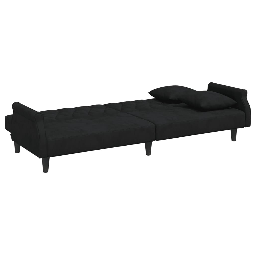 vidaXL Sleeper Sofa with Armrests Velvet Couch Sofa Bed Recliner Loveseat-45